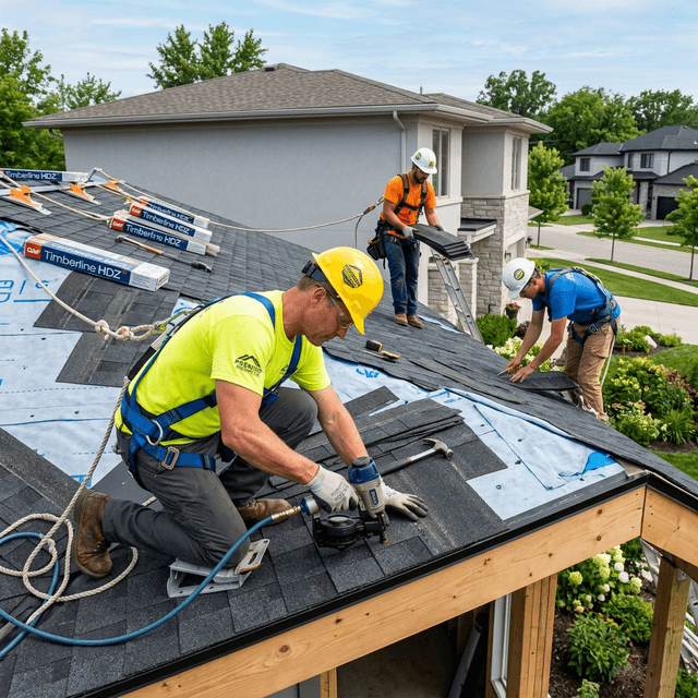 Apex Roofing team at work